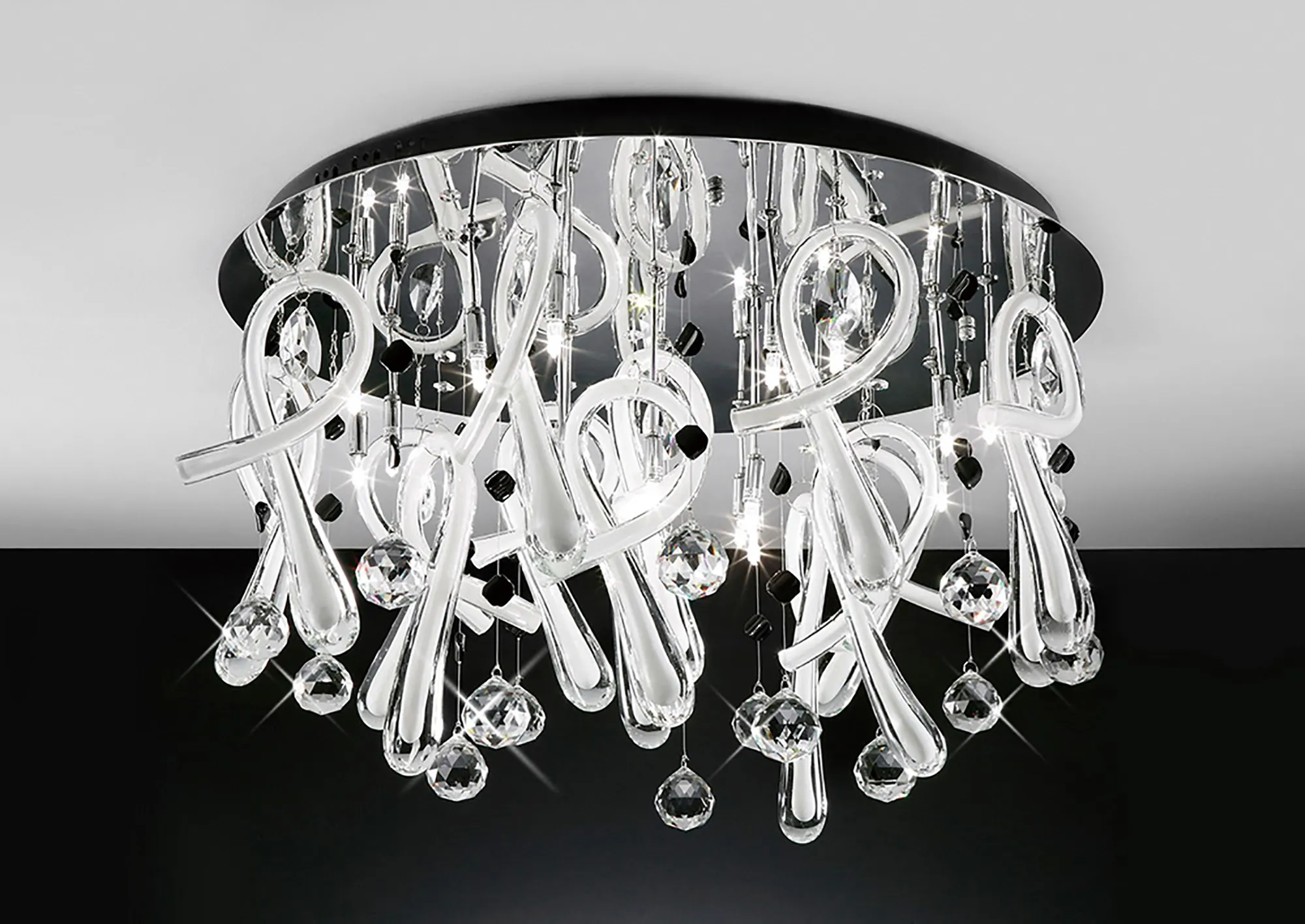 Class Crystal Ceiling Lights Diyas Flush Crystal Fittings